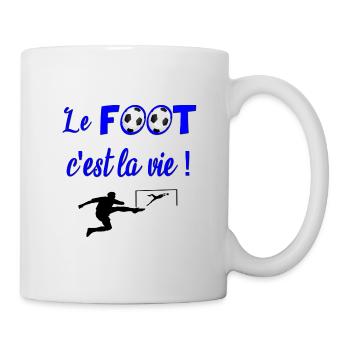 le foot c est la vie - Mug blanc - blanc - Droite