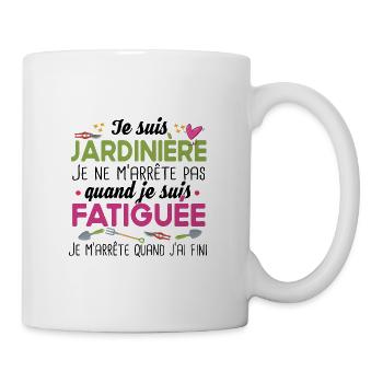 Jardinière Jardinage Jardinier Potager Humour - Mug blanc - blanc - Droite