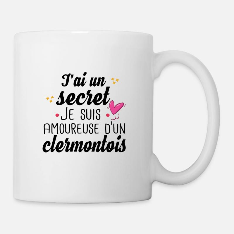 Clermontois Clermont Ferrand Amoureuse Humour - Mug blanc - blanc