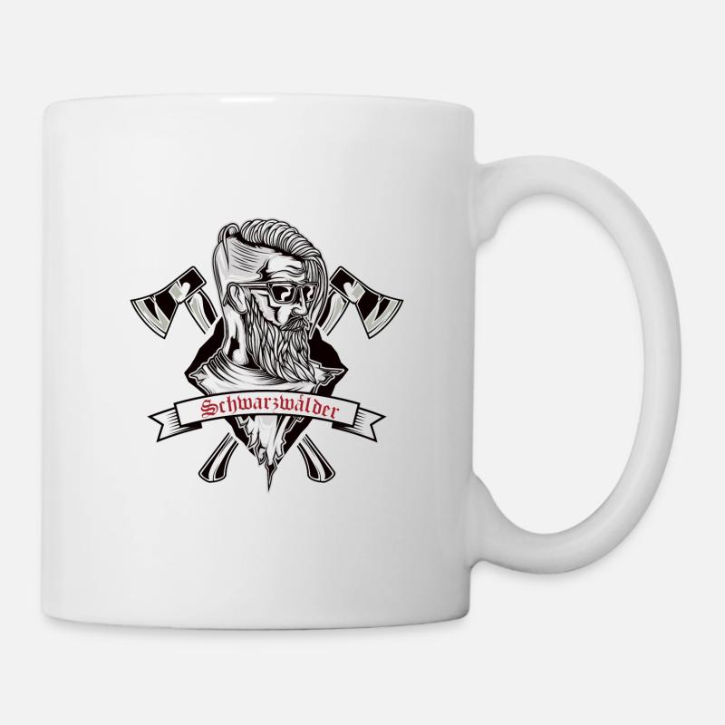 Schwarzwälder mit Axt Schwarzwald Schwarzwaldbub - Tasse - Weiß
