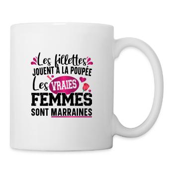 Marraine Filleul Filleul Femme Cadeau Fillette - Mug blanc - blanc - Droite