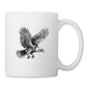Fliegender Adler - Tasse - Weiß - Rechts