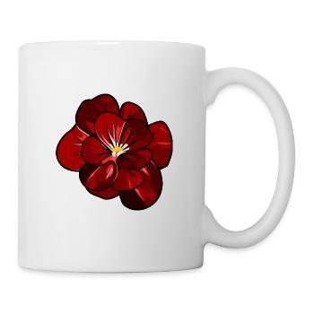 Beautiful red bloom - Mug - white - Right