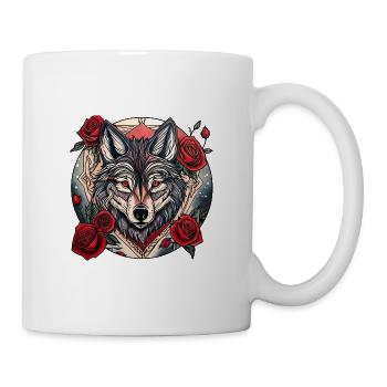 Loup - Mug blanc - blanc - Droite