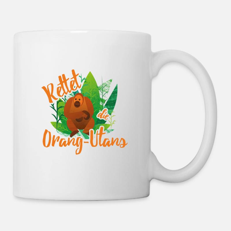 Rettet die Orang-Utans - Tasse - Weiß