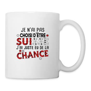 Suisse Bâle Homme Chance Pays Cadeau Humour - Mug blanc - blanc - Droite