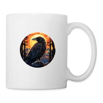 Krähe Halloween 2 - Tasse - Weiß - Rechts
