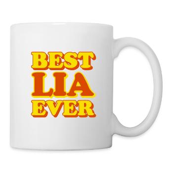 Lia Vorname Lustiges Geschenk - Tasse - Weiß - Rechts