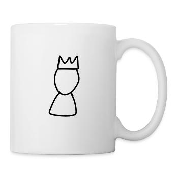 Couronne de symbole de l’homme de la reine - Mug blanc - blanc - Droite