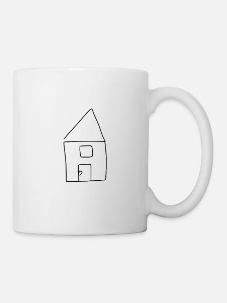 Haus Symbol Wohnen - Tasse - Weiß