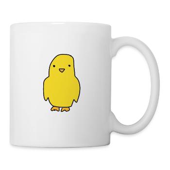 Vogel Tier Symbol gelb küken - Tasse - Weiß - Rechts