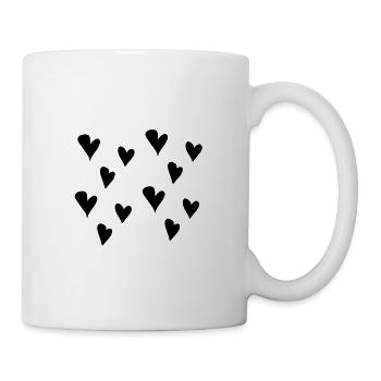 Herz Muster Herzen symbol Liebe - Tasse - Weiß - Rechts