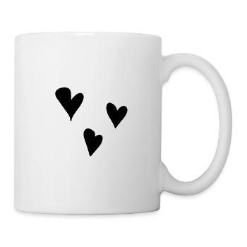 Trois coeurs coeur symbole amour - Mug blanc - blanc - Droite