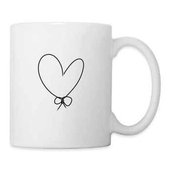 Icône de noeud de coeur - Mug blanc - blanc - Droite