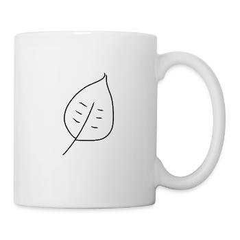 Plante de symbole de feuille - Mug blanc - blanc - Droite