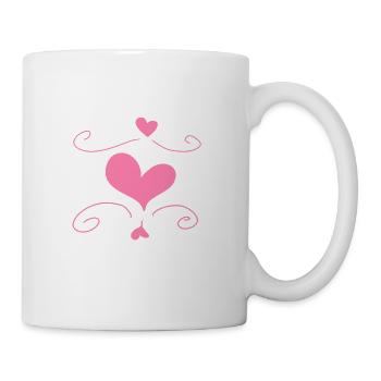 Herz Liebe Symbol form - Tasse - Weiß - Rechts