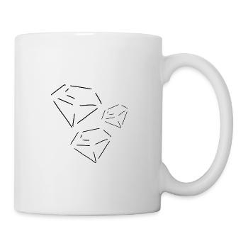 Diamant Diamanten Symbol Cartoon - Tasse - Weiß - Rechts