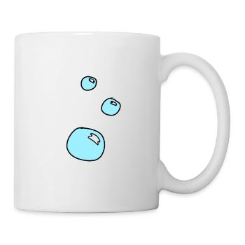 Soap Bubbles Circles Shape Water Blue - Mug - white - Right