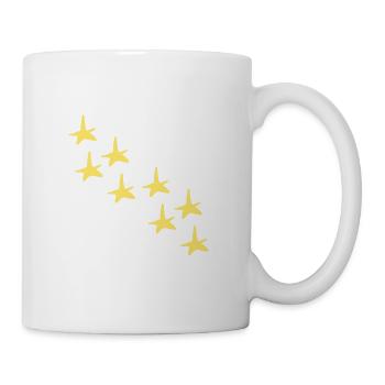sterne stern gelb muster symbol formen - Tasse - Weiß - Rechts