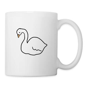 Schwan Schwäne vogel tier symbol - Tasse - Weiß - Rechts
