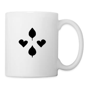 cœurs feuille feuilles nature amour - Mug blanc - blanc - Droite