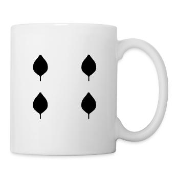 four leaves leaf nature pattern - Mug - white - Right