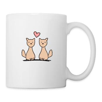 Couple amour animaux chiens chien - Mug blanc - blanc - Droite