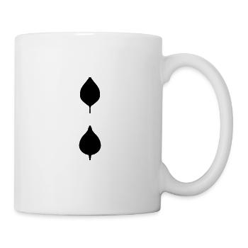 zwei Blätter blatt natur - Tasse - Weiß - Rechts