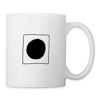 kreis quadrat symbol form - Tasse - Weiß - Rechts