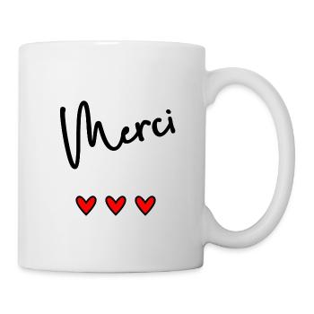 MERCI. MAÎTRESSE. MAÎTRE. MERCI MAÎTRESSE - Mug blanc - blanc - Droite