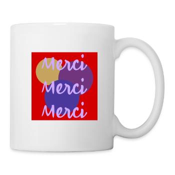 MERCI. MAÎTRESSE. MAÎTRE. MERCI MAÎTRESSE - Mug blanc - blanc - Droite