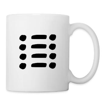 Linie punkte punkt formen symbol - Tasse - Weiß - Rechts
