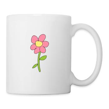 flower symbol nature plant - Mug - white - Right