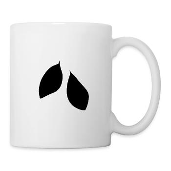 Formes d’icônes de feuilles à deux feuilles - Mug blanc - blanc - Droite