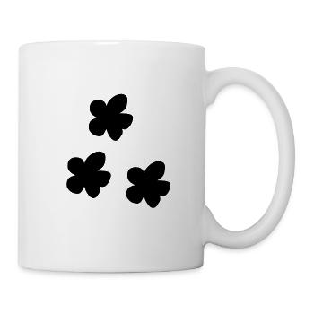 three flowers flower symbol plant nature - Mug - white - Right