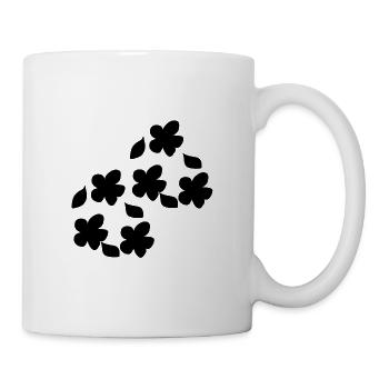 Blume muster natur Pflanze Symbol Blatt - Tasse - Weiß - Rechts