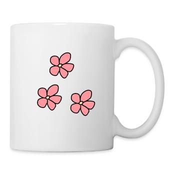 Trois fleurs fleur rose plante symbole nature - Mug blanc - blanc - Droite