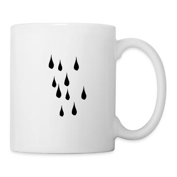 träne wasser regen tränen wetter - Tasse - Weiß - Rechts
