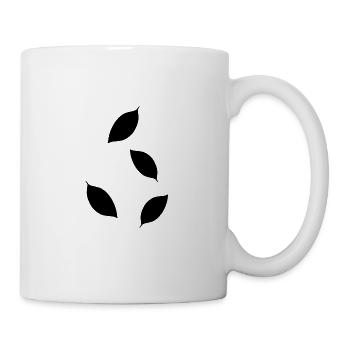 Motif d’icône de feuille à quatre feuilles - Mug blanc - blanc - Droite
