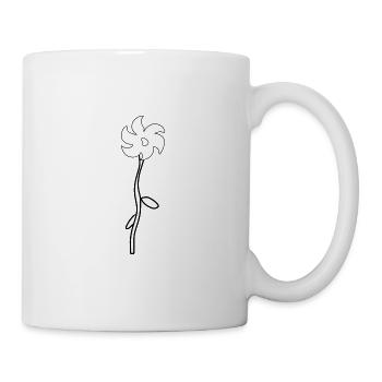 nature flower shape symbol plant - Mug - white - Right