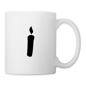 Bougie Forme Symbole Feu Lumière - Mug blanc - blanc - Droite