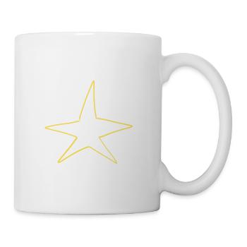 stern symbol form gelb - Tasse - Weiß - Rechts