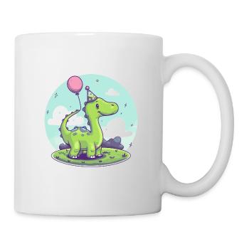 dinosaure brontosaure anniversaire bébé - Mug blanc - blanc - Droite