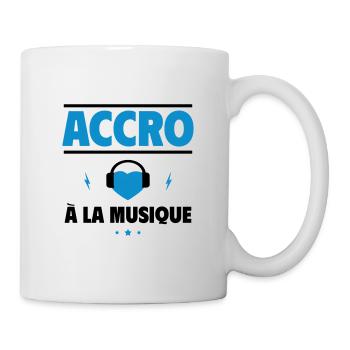 Accro à la musique - Mug blanc - blanc - Droite