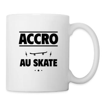 accro au skate,skateboard - Mug blanc - blanc - Droite