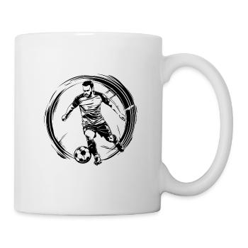 Fussballer Fussball Spieler Mann - Tasse - Weiß - Rechts