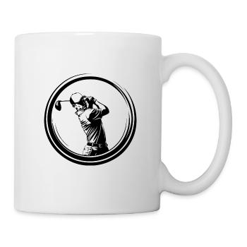 Golfeur Homme - Mug blanc - blanc - Droite