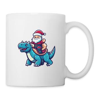 Dinosaurier stegosaurus Weihnachtsmann - Tasse - Weiß - Rechts