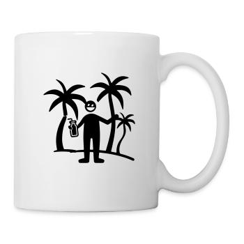 Island Symbol Palm Trees Funny - Mug - white - Right