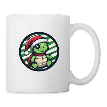Tortue Noël Noël - Mug blanc - blanc - Droite